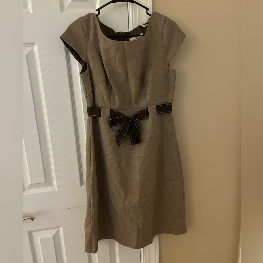 Brown linen like dress